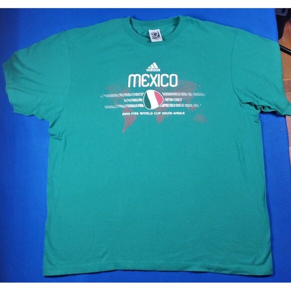 Adidas MEXICO Team FIFA 2010 WOTLD CUP SOUTH AFRICA T-Shirt Men's Size XL - Picture 1 of 16